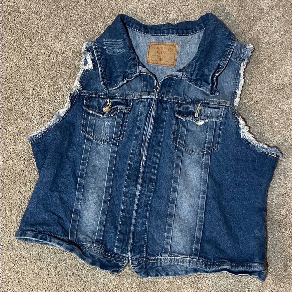 Amethyst Jeans Blue Denim Vest